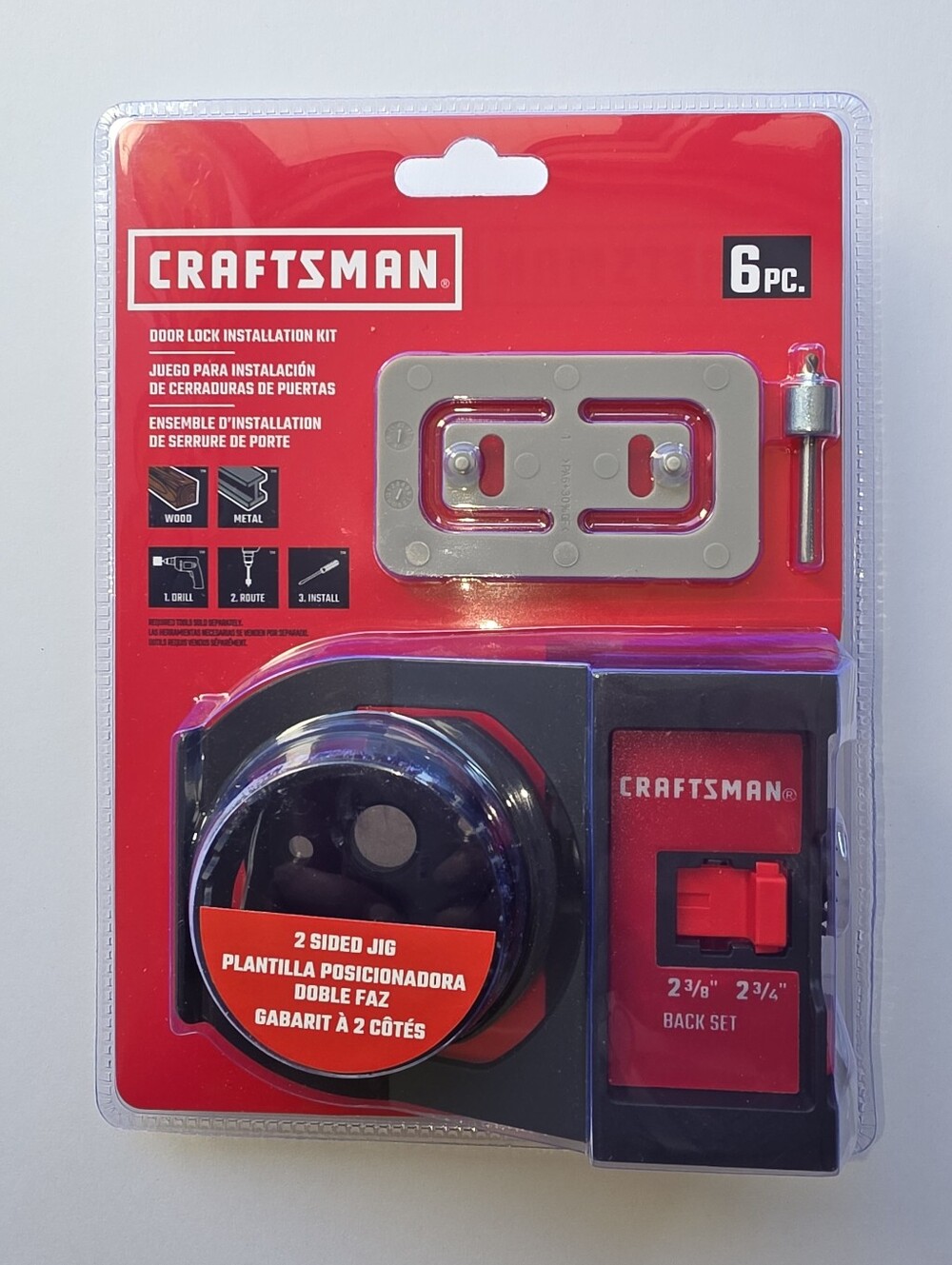 Craftsman Door Lock Installation Kit 6 Piece Set  NEW
